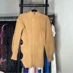 David Koma Camel Side Cutout Ribbed Knit Mini Dress Tan Size M Photo 10