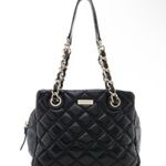 Kate Spade - Gold Coast Elizabeth Shoulder Bag - Black Quilted Cowhide Photo 0