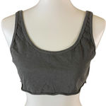 Talentless  Gray Cropped Tank Top Minimalist Stretch Scoop Neck Lounge S Photo 0