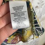 Melissa Paige Women's Top M Boho Leaf Print Pleated Tunic Blouse Tassel Detail Photo 6