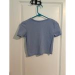 ZARA  Baby Blue Crop Top – Size Small Photo 2