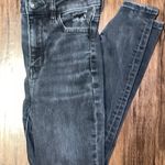 American Eagle Black Distressed Skinny Jeans SHORT Photo 2