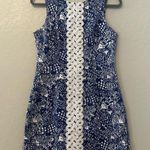 Lilly Pulitzer for Target Upstream Fish blue and white sleeveless shift 8 Photo 1