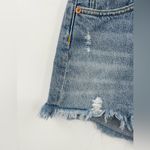 AGOLDE Distressed Denim Jean Shorts Parker Cut Off Frayed Hem Button Blue 26 Photo 13