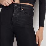 Madewell Stovepipe Jeans in True Black Wash: Coated Edition Photo 0