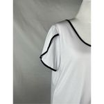 Women’s Large White Short Petal Sleeve Tee Shirt White Photo 1