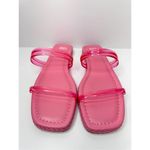 BP Nordstrom Jelly Strap Sandals Size 6 Viola Barbie Pink Braided Square Toe Photo 3
