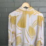 FRNCH  Button Up Gauzy Blouse Green Apricot Small Photo 9