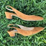 Jimmy Choo  Brown Suede Ankle Strap Block Heel Size 38.5 Photo 3