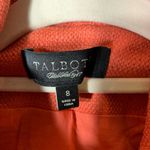 Talbots Blazer Suit Jacket Women 8 Light Pink Salmon 100% Cotton Professional Photo 2