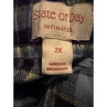 Brand New State of Day Women's Size 2X Blue Grid Plaid Lounge Pajama Pants Photo 4