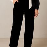 Talbots Petites Black Velvet Dress Pants | Size 4P Photo 0