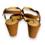 J.Crew  women’s cedar wood color suede wedge sandals size 8 Photo 4