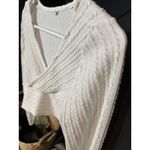 Crop Top White Wrap Medium Boho Peasant‎ Long Sleeve V Photo 2