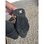 Sam Edelman  Women's Yancy Ankle Strap Block Heel Suede Sandals Black Size 11 Photo 6