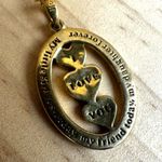 Danbury Mint “My Daughter ‘I Love You’” Diamond Pendant Necklace Gold Photo 10