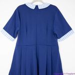 Unique Vintage  Gwynnie Bee‎ Gingham Collar Navy Fit-And-Flare Dress, 0X Photo 8