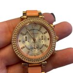 Maurice's Women’s Maurice’s Pink Bracelet Watch with Pave Crystals Photo 2