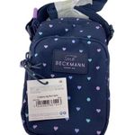 Beckmann Crossbody Sport Shoulder Bag Blue Hearts Adjustable Strap Zip Pockets Photo 0