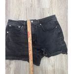 Madewell Black High Rise Denim Cutoff Shorts Raw Hem Women's Size 30 Photo 3