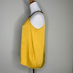 BCBGMAXAZRIA Gold Silky Rhinestone Embellished Neck Blouse XXS Photo 2