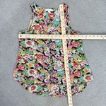 Ambiance Apparel Sheer Chiffon Floral Button Front Tank Top Small Black Photo 8