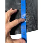 AG Adriano Goldschmied  Coated Moto Jacket Black Biker Style‎ Made In USA Size L Photo 4