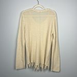 prAna  cream knit XL fringe boho sweater Photo 6