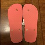 Good Vibes Only Orange Yellow Beach Flip Flops NWT Size 11/12 Photo 2