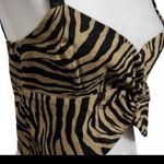 Balboa Odessa Zebra Stripe Crop Top. Size Medium Black Photo 0