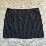 Madewell Skirt Wool-Blend Mini Pinstripe Italian Fabric Almost Black 12 NWT New Photo 5