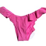 Gianni Bini x Jess Southern NWT Ribbed Ruffle Hipster Pink Bikini Bottom Large Photo 2