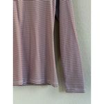 J McLaughlin Womens XS Striped 1/4 Zip Pullover Catalina Cloth Long Sleeve Brown Photo 6