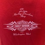 Harley Davidson  Zion Washington Utah red short sleeve shirt Photo 4