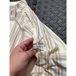 Peter Millar NWT  Womens Ivory Plaid/British Grey Lightweight Shirt Quarter-Zip L Photo 2