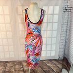 Nike hyper femme tropical print sleeveless bodycon athletic midi dress size smal Photo 8