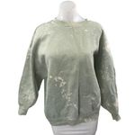 ZARA Women's Green Tie Dye Long Sleeve Crew Neck Sweater Sweatshirt Top Size M Photo 0