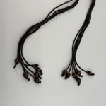 Unbranded Brown Coconut Shell Belt Beaded Boho Adjustable Tie Y2k Vtg Photo 6