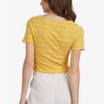 Roxy Yellow Striped Cropped Top Size XS NWT Photo 4
