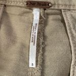 Free People  SZ 8 Billie Chino Shorts Hi-Rise Pleated Pockets Zip-Fly Almond Milk Photo 5