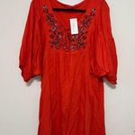 NWT Boho embroidered orange Sundress Women’s Large Photo 0