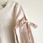 COS Bow Sleeve Ties Accent Long Sleeve Top Beige Taupe Womens Sz 6 Photo 5