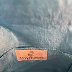 Mary Frances Cocktail Time Beaded Blue Martini Clutch Bag Purse Silver Photo 2