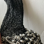 Alex Evenings Laurence Kazar beaded lace top vintage • black tie evening elegant formal NEW Photo 7