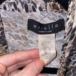 Ariella  Snakeskin Crocodile Print Surplice V-Neck Long-Sleeved Blouse Top Photo 1