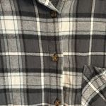 Brandy Melville GREY AND LIGHTBLUE FLANNEL SHIRT LONG SLEEVES SIZE SMALL Photo 3