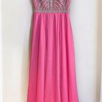 Vienna Prom Dress Pink with Silver Rhinestones Size 2 Photo 2