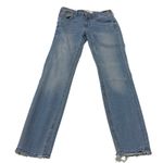 ZARA Jeans Womens Size 4 Blue Premium Denim Light Wash Distressed Skinny Photo 0