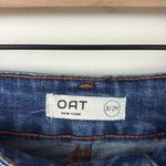 Oat New York Boot Cut Flare Jeans High Rise Women’s Size 8 or 29 Denim Raw Hem Blue Photo 2