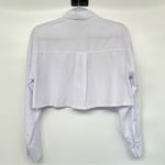 Rhinestone Long Sleeve Cropped Button Front Shirt Women Small Spoon Jeans Silver Photo 8